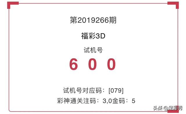 最新3d开机号试机号列表