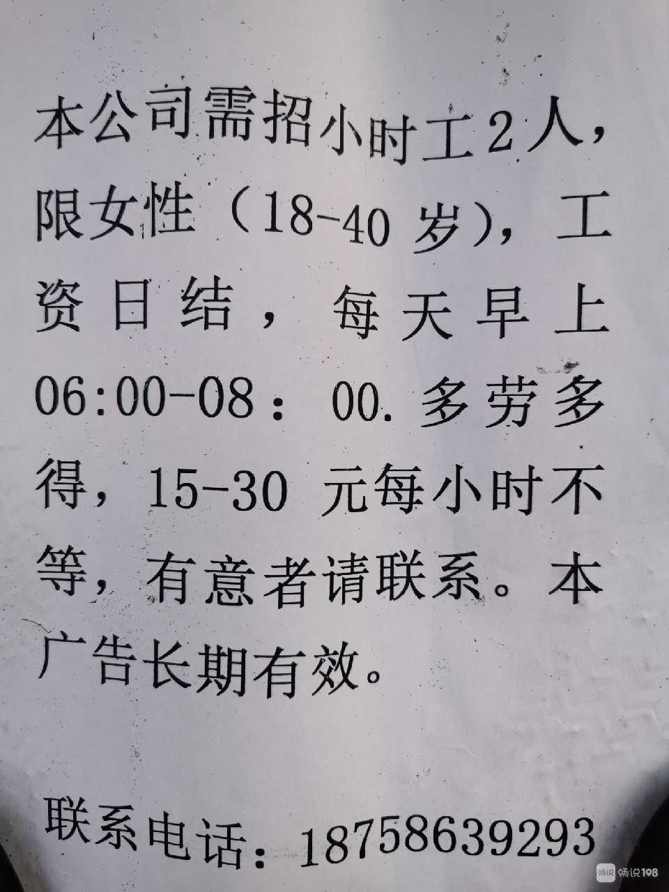 四会市最新招聘临时工